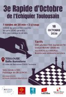 Rendez-vous dimanche 18 octobre pour le 3e Rapide d’Octobre du club ♟️